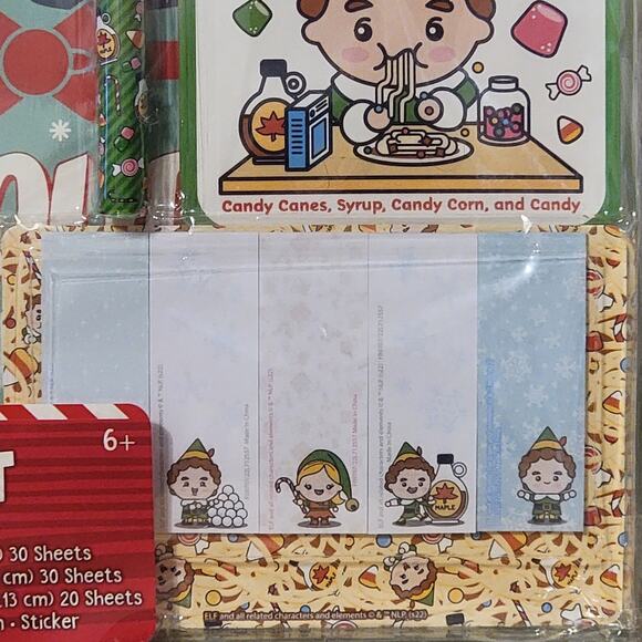Elf Stationery Gift Set Buddy Christmas Journal Pen Sticky Bookmark Sticker Gift - Picture 6 of 8